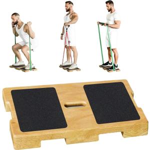 Wood Resistance Band Platform Base, Resistance Band Foot Plate, Fitness Exercise Board Footplate, Step Board for Workout Board for Home Gym