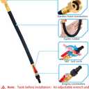 Flush Hose Fitting Kit for Yamaha,PWC WaveRunner/Sport Jet Boat Flush Fitting Kit Black Compatiable For Yamaha,LX VX VXR FXHO VX110 VX Deluxe FX Cruiser Jet Ski (Jet Boat Flush Fitting Kit-Black)