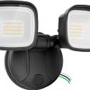 35W Outdoor Flood Lights, 3500LM LED Security Light Switch Controlled, IP65 Waterproof Exterior Flood Light with 2 Adjustable Heads, 6500K Wall Mount Outside Floodlight for Yard, Patio, Porch