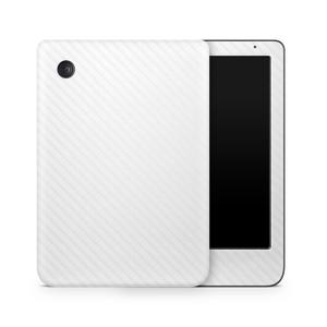 Carbon Fiber E-Reader Skin Compatible with Kobo Clara Colour (2024) - Solid White - Premium 3M Vinyl Protective Wrap Decal Cover - Easy to Apply | Crafted in The USA by MightySkins