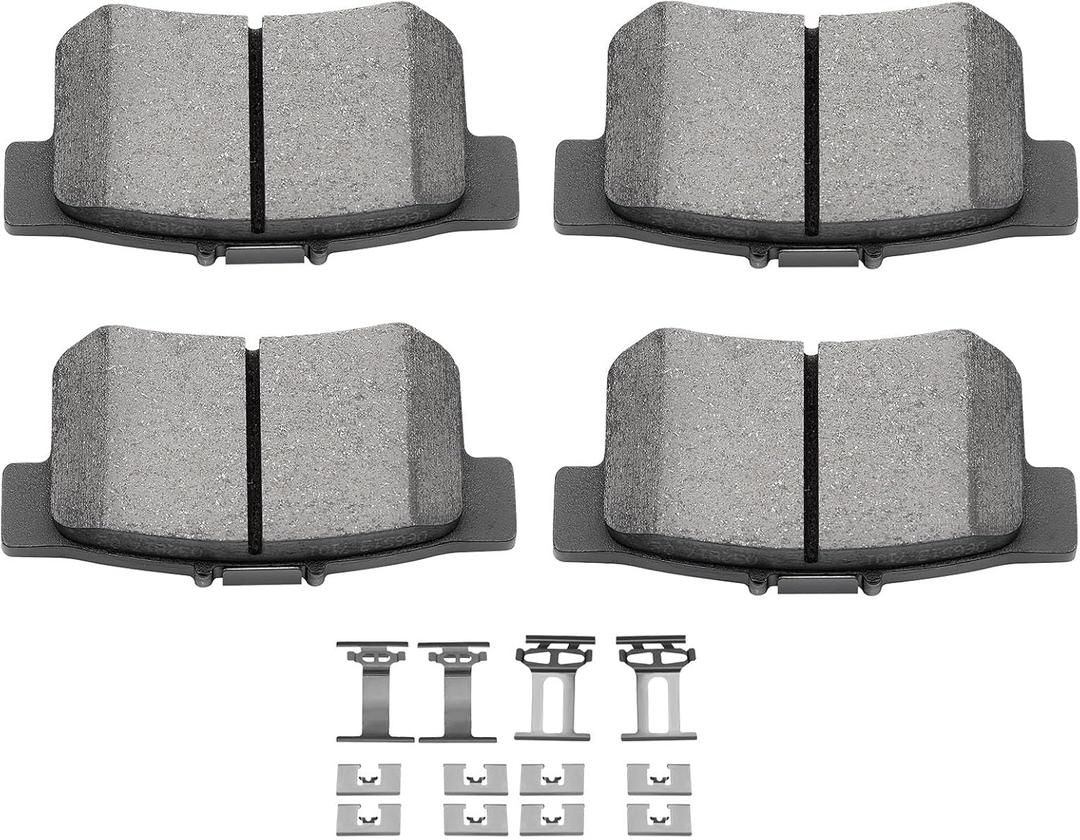 SCITOO D537 Rear Ceramic Brake Pads Sets Fit For Acura CL/CSX/EL/ILX/Integra/RSX/TL/TSX/Vigor,For Honda Civic/For Accord/Prelude/S2000,For Suzuki Kizashi/SX4/SX4 Crossover