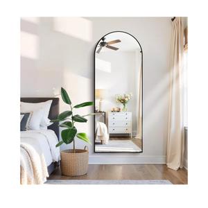 CIRCUMI Arched Wall Mirror, 24"x60" Black Arched Mirror with Tempered Glass, Metal Frame, Large Size for Bathroom, Living Room,Entryway,Over Sink, Arch Mirror for Decor,Shatterproof&Crystal-Clear