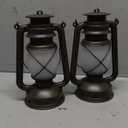 2 Pack Bronze Vintage 4 Modes Light LED LanternsRechargeable Dancing Flame Lanterns Decorative Outdoor&Indoor, Remote Control Waterproof Hanging Lights for Camping,Patio Garden Pathway