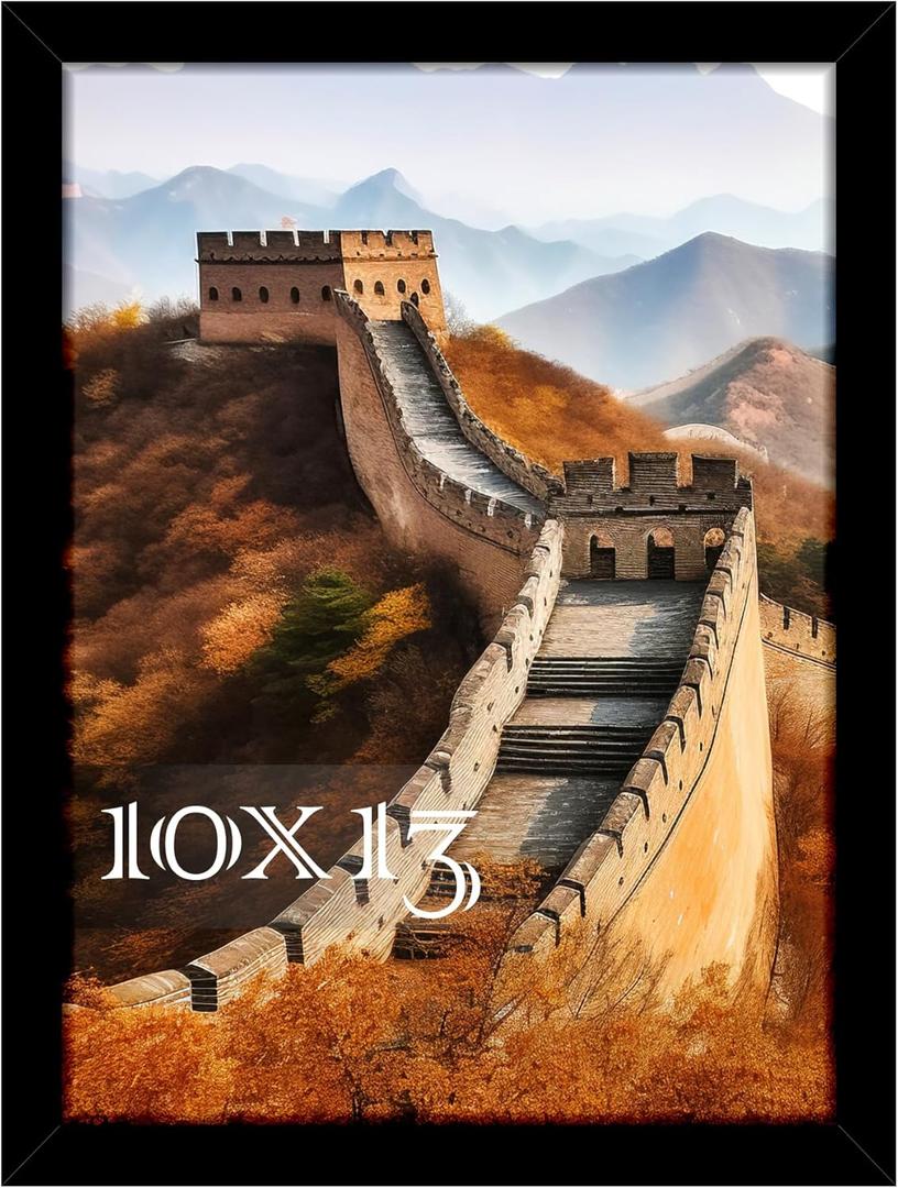 Picrit 10x13 Picture Frame, Photo Frame for Wall Mounting Display, Black
