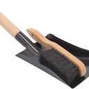 Coal Shovel and Hearth Brush Set Made of Natural Wood and Coco Bristles, Hearth Tidy Set, Fireplace Shovel and Brush, Fireplace Tool Set, Metal Brush Pan Set, Fireplace Tools, Firepit Tools