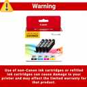 Canon CLI-281 Black, Cyan, Magenta and Yellow 4 Ink Pack, Compatible to TR8520, TR8620 Series, TS9120, and TS6210 Printers
