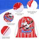 Woanger 36 Pcs Baseball Gift Bags 9.8 x 11.8 Inch Baseball Drawstring Party Favor Bag Fabric Goodie Candy Treat Snack Bags for Team Sport Ball Theme Birthday Party Supplies