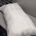 downluxe Down Alternative Pillows King Size Set of 2 - Hotel Collection Soft Bed Pillows for Sleeping, Perfect for Side, Back and Stomach Sleepers, 20 X 36 (Horizontal Stripes)