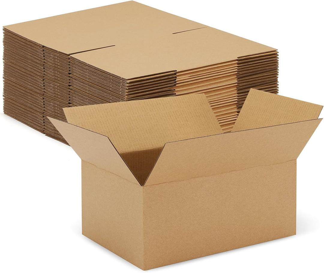 Eupako 9x6x4-Small-Shipping-Boxes-30-Pack-Brown-Corrugated-Box-Mailers, Cardboard Boxes for Packaging Small Business, Mailing