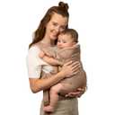Infantino Flip Luxe 4-in-1 Convertible Baby Carrier, Ergonomic Infant to Toddler Carrier, Updated Lumbar Support, Premium Herringbone Fabric, Elevated Accents, Hands-Free Comfort, 735 lbs, Affogato