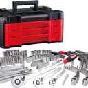 CRAFTSMAN 230 Pcs Mechanics Tool Set, Socket Wrench Set, Car Tool Kit with VERSASTACK Toolbox, SAE and Metric,1/4 in, 3/8 in, and 1/2 Drive, Short and Long Arm Hex Keys (CMMT45306)