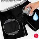 Men's Incontinence Underwear, 100ML Absorb Leak Proof Boxer Briefs with Upgraded Fast-Absorbing Core -Washable Reusable Cotton Incontinence Briefs for Men Heavy Flow Bladder Leak Protection 3 Pack/XL