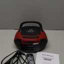 G Keni Portable CD and Cassette Player Boombox Combo, Casette Tape Recorder with Remote, AM FM Radio, USB Playback with Earphone Jack, 5.1V Bluetooth Speaker, Battery Operated/AC Powered for Home(Red)