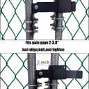 Chain Link Fence Double Gate Latch for 1-3/8" Gate Frame Chain Link Fence Gate Latch Residential Strong Arm Double Gate Latch for Metal Gate,The Minimum Distance Between Two Doors is 2 "