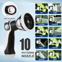 100 FT x 1/2" Retractable Garden Hose Reel by HOZEREEL, Decorative Outdoor Garden Hose Reels - Automatic Self Retract Wall Mount Hose Reel Enclosed Storage, Any Length Lock, 10 Pattern Nozzle Black