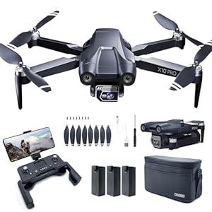 CHUBORY X10 PRO GPS Drone with Camera for Adults 4K UHD, 90 Min Long Flight Time,3280 FT Long Control Range, Auto Return, Follow Me, Brushless Motor, 5G FPV RC Quadcopter for Beginners(<0.55bl)