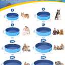 YSJILIDE Portable Dog Pool PVC Pet Swimming Bathtub Collapsible Hard Plastic Pool for Pets to Swim and Bath (M-40"x 12" Blue)