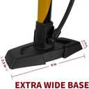 BV Bicycle Pump Durable Bike Floor Pump 17/24 inch Smart Valve Head, 160 psi, Automatically Reversible Presta and Schrader