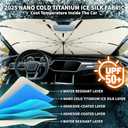 2025 Car Windshield Sun Shade Umbrella, 57"*33", Foldable Sun Shade for Car Windshield Umbrella, UPF 50+ and Heat Protection, Nano Cold Titanium Ice Silk Fabric. Universal Portable