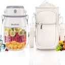 Portable Blender for Shakes and Smoothies- Personal Juicer 27 OZ Electric Protein Shaker Bottle with Insulated Sleeve, USB-C Rechargeable,Travel Lid- Small Blender Cup for Kitchen, Office, Gym,Trave (White)