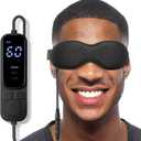 Umisleep Heated Eye Mask With USB Electric Heating Pad, Storage Bag - Soothing Warm Compress for Dry Eyes, Stye, Migraine - 3 Heat & 4 Timing Settings (Black)