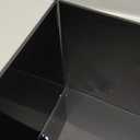 Yulejo Set of 3 Acrylic Display Risers Acrylic Boxes Acrylic Display Nesting Cubes 5 Sided with Hollow Bottoms Display Stand Shelf for Comestic Food Collectibles Jewelry Figures Show (Black)