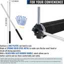 Right Hand WindRed Cone1.75" Garage Door Torsion Spring with Non-Slip Winding Bars & Gloves, Precision Electrophoresis Black Coated, for Replacement, MIN 16,000 Cycles (0.250x1.75''x39'')