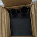 Black Curtain Rods, 36-72'' Decorative Window Curtain Rod 1-Inch Diameter with Modern Design Floral Carved Ball Finials, Drapery Curtain Pole Extends from 36 to 72 Inches,Floral Antique Black