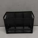 2 Tier Tea Bag Organizer, Mesh Tea Bag Holder with Handle, Teabag Holder, Tea Station Organizer for Countertop, Pantry, Kitchen, Cabinet -Black