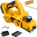 Cordless Handheld Planer for Dewalt 20V Battery, Brushless Electric Power Planer 15000RPM, 3-1/4 Inch Wood Planer for Woodworking, Carpentry & DIY Projects(No battery)