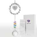 Memorial Gifts for Loss of Loved One Crystal Ball Sympathy Suncatcher with Rainbow Light, Bereavement Gifts for Loss of Mom Dad Baby Brother Friend Pet, in Memory Remembrance Ornament