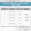 VidaFete Round Tablecloth 132inch 10 Pack Polyester Table Cloth, Stain Wrinkle Resistant Polyester Dining Table Cover for Kitchen Dinning Party Wedding Rectangular Tabletop Buffet Decoration(White)