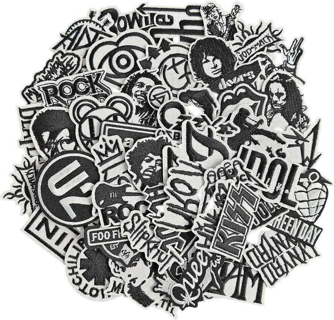 Cool Band Iron on Patches, Rock Punk Patches Embroidered Iron-on/Sew-on Applique for Clothes, Hat, Backpack, Jeans, Jacket, Stocking and More