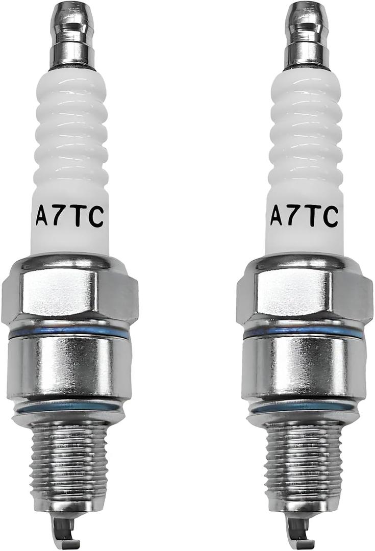2 PCS Spark Plug, A7TC Spark Plug for GY6 50cc 70cc 90cc 110cc 125cc 150cc ATV Dirt Bike Scooter, High Performance A7TC Sparks Plugs Replacement for U20FSR U22FSR-U C5HA C5HSB
