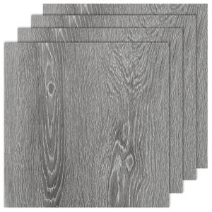 AKOLAFE 40 Sheet Vinyl Flooring 12 x 12 Peel and Stick Floor Tile Waterproof Clearance Vinyl Floor Tiles Wood Grey Self Adhesive Floor Tiles Sticky Laminate Flooring for Bathroom Kitchen Basement RV