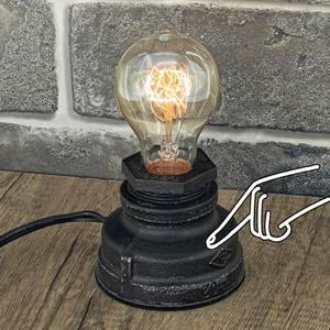 Y-Nut Touch Control Table Lamp Vintage Desklamp Small Industrial Touch-Light Bedside Dimmable Nightstand-Lamp Steampunk AccentLight Edison Lamp Base Antique Night Light for Living Room Bedroom
