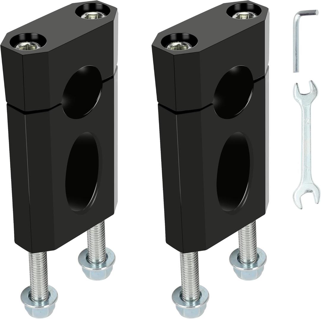 Mini Bike Handlebar Risers 7/8 22mm Bike Handlebar Riser Replacement for Coleman BT200X CT200U-EX Trailmaster MB200 Mega Moto 80 105 Razor MX650 Apollo SSR 110 125 Dirt Pit Bike Motorcycle Part (black)