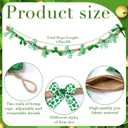 Kathfly 6ft St Patricks Day Garland Farmhouse St Patricks Day Decorations Burlap Shamrock Garland for Festival Party Mantle Bedroom Office Home Classroom Indoor Outdoor Holiday