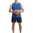 EZRUN Men's Workout Sleeveless Shirts UPF 50+ Summer Beach Swim Shirt Quick Dry Gym Muscle Fitness Running Tank Tops,2XL