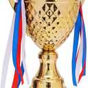 Juvale Gold Trophy Cup - Tournament & Championship Trophy Award - Versatile Awards for Soccer, Basketball & Golf - Rewards for Adults & Kids - 15.2 x 7.5 x 5 in