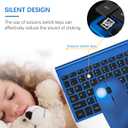TopMate Wireless Keyboard and Mouse Ultra Slim Combo, 2.4G Silent Compact USB Mouse and Scissor Switch Keyboard Set with Cover, 2 AA and 2 AAA Batteries, for PC/Laptop/Windows/Mac - Blue Black