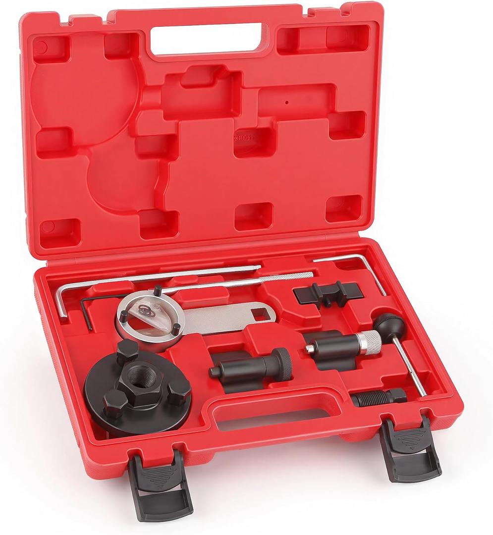 Engine Camshaft Timing Belt Tool Kit, Compatible with VW Audi VAG Golf Seat Tiguan 1.6 2.0 TDI Diesel Engine, Replace T10051 T10265 T10264 T10060A