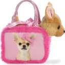 Aurora Fashionable Fancy Pals Pretty in Pink Stuffed Animal - On-The-go Companions - Stylish Accessories - Multicolor 7 Inches