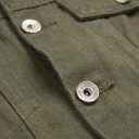 Denim Jeans Jackets For Slim Fit Destroyed Distressed Fashion Ripped Vintage Coat Jeans Jacket (Green, XXXL)