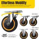 MaxWorks Foldable Platform Truck Push Dolly 330 lb Capacity 28.75" x 18.75" x 33" Heavy‑Duty Utility Cart with Fold Down Handle for Home Garage Warehouse and Workshop Use (80876)