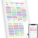 21.5 Inch Digital Wall Calendar Rewards for Chores! Smart Electronic Family Organizer with Touchscreen, Meal Planner & Photo Frame, Syncs with Google/iCloud, for Wall or Desk, White (New Version)
