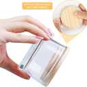 SHOWIN Thick Candle Jars for Making Candles 16 Pcs, 4 OZ Empty Jars with Wood Lids for Candle Making, Sample Container - Dishwasher Safe,Clear