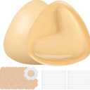 BELCKOS Double Sided Sticky Bra Inserts, Reusable Adhesive Push up Sticky Bra Pads for Women Bikini Swimsuit Strapless Bras, Size A