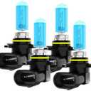 XG Glitter Headlights Fit for Dodge Charger 2016-2022 Halogen Headlight Bulbs, 9005 High Beams 9005 Low Beams, High Power 6000K White Light, Pack of 4