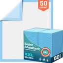 AAY Bed Pads Disposable 30" x 36" (50 Count), Extra Large Super Absorbency Disposable Underpads for Incontinence, Premium Leakproof Protective Chucks Pee Pads for Adult, Kids, Puppy Training